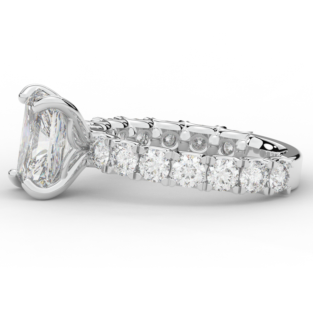4.35CT.TW RADIANT LAB DIAMOND ENGAGEMENT RING - Nazarelle