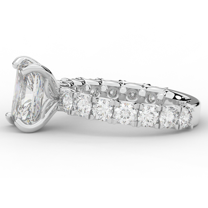 4.35CT.TW RADIANT LAB DIAMOND ENGAGEMENT RING - Nazarelle