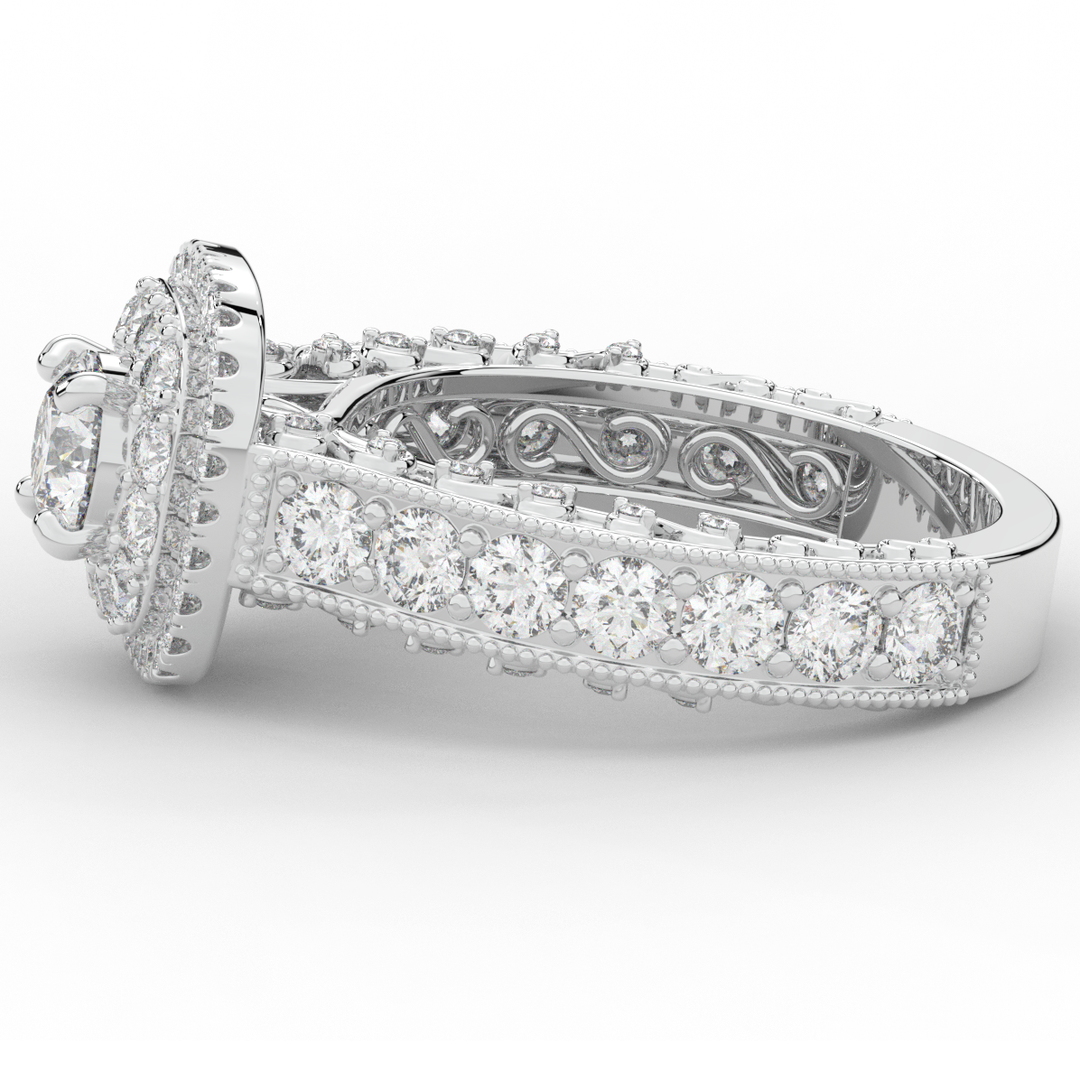 2.30CT.TW ROUND LAB DIAMOND ENGAGEMENT RING - Nazarelle