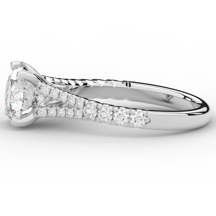 2.45CT.TW ROUND LAB DIAMOND ENGAGEMENT RING - Nazarelle