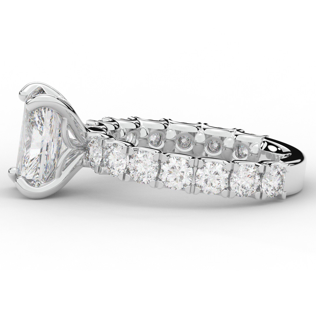 4.35CT.TW RADIANT LAB DIAMOND ENGAGEMENT RING - Nazarelle