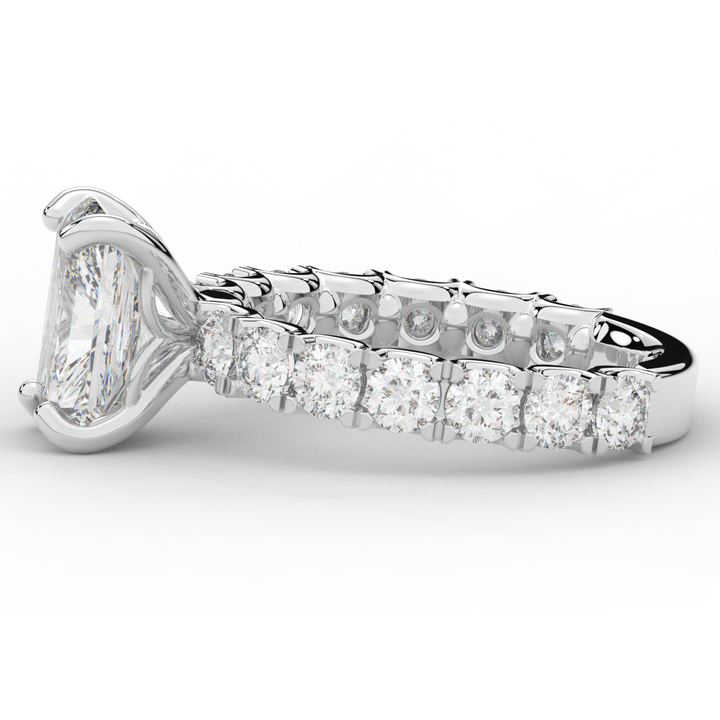 4.35CT.TW RADIANT LAB DIAMOND ENGAGEMENT RING - Nazarelle