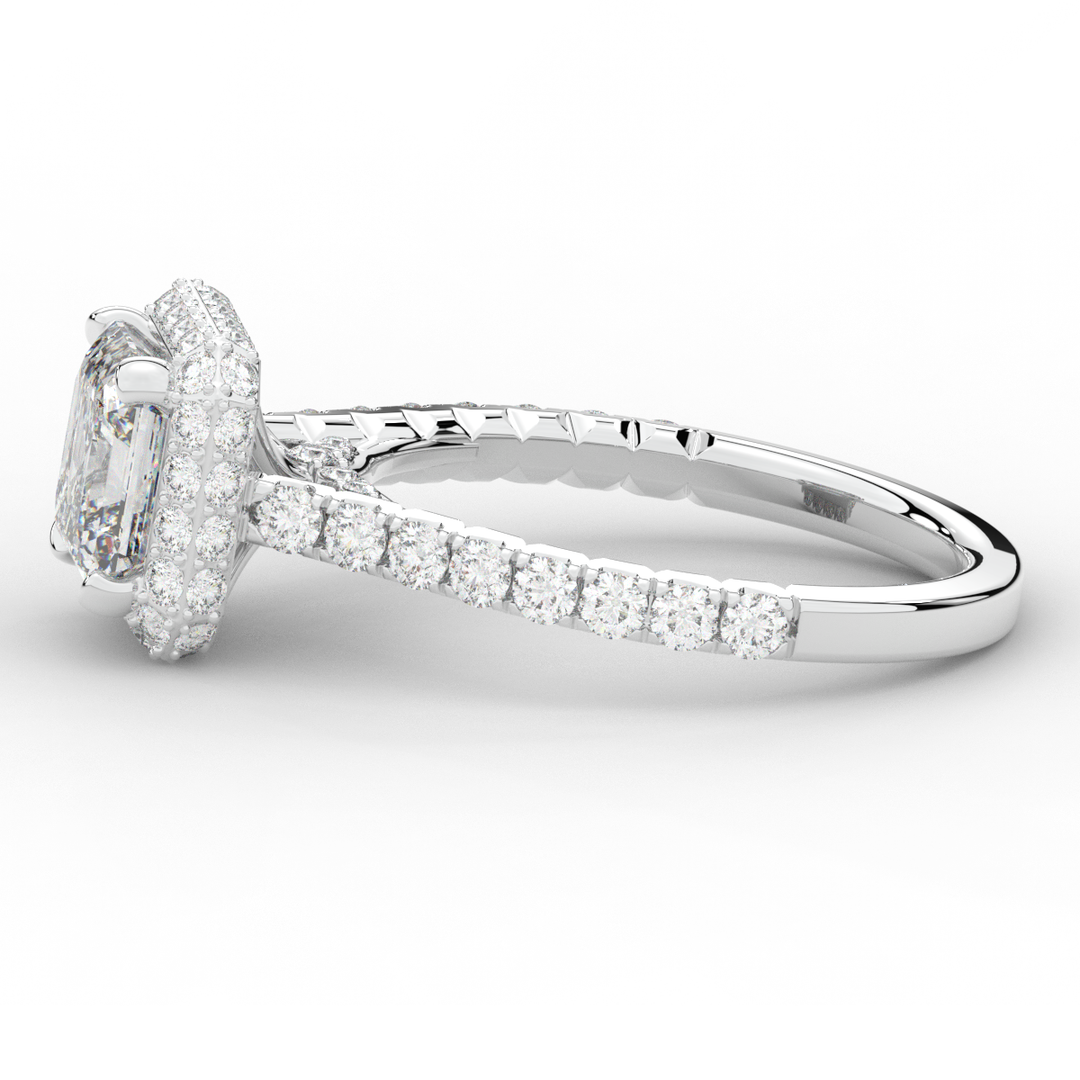 2.75CT.TW ASSCHER LAB DIAMOND HALO ENGAGEMENT RING - Nazarelle