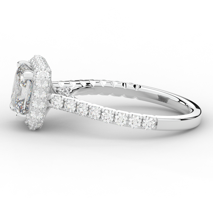 2.75CT.TW ASSCHER LAB DIAMOND HALO ENGAGEMENT RING - Nazarelle
