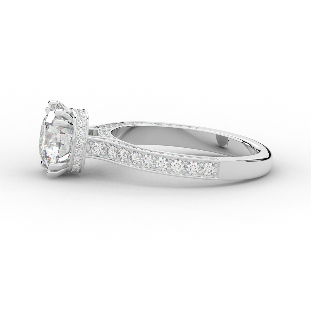 2.60CT.TW ROUND LAB DIAMOND SOLITAIRE ENGAGEMENT RING - Nazarelle
