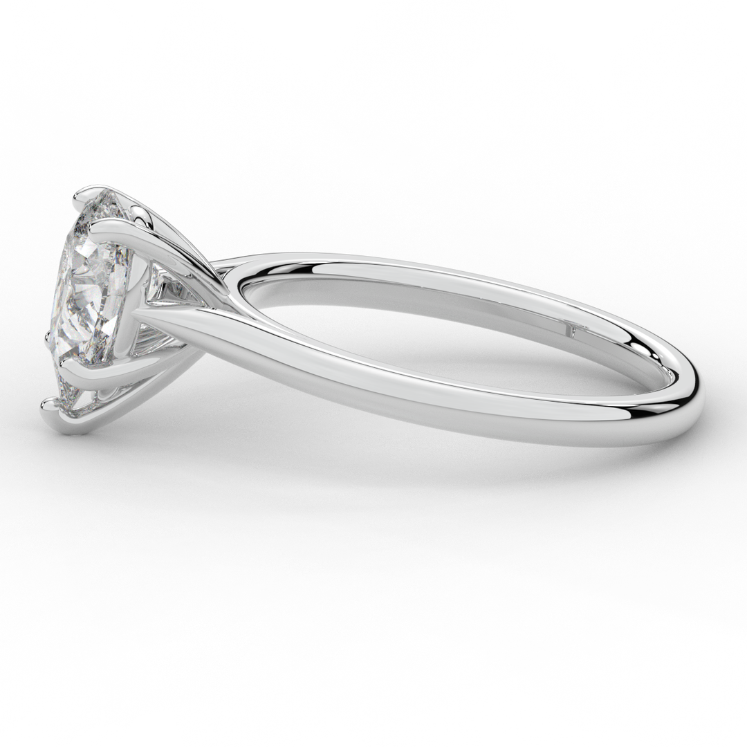 1.00CT PEAR LAB DIAMOND SOLITAIRE ENGAGEMENT RING - Nazarelle