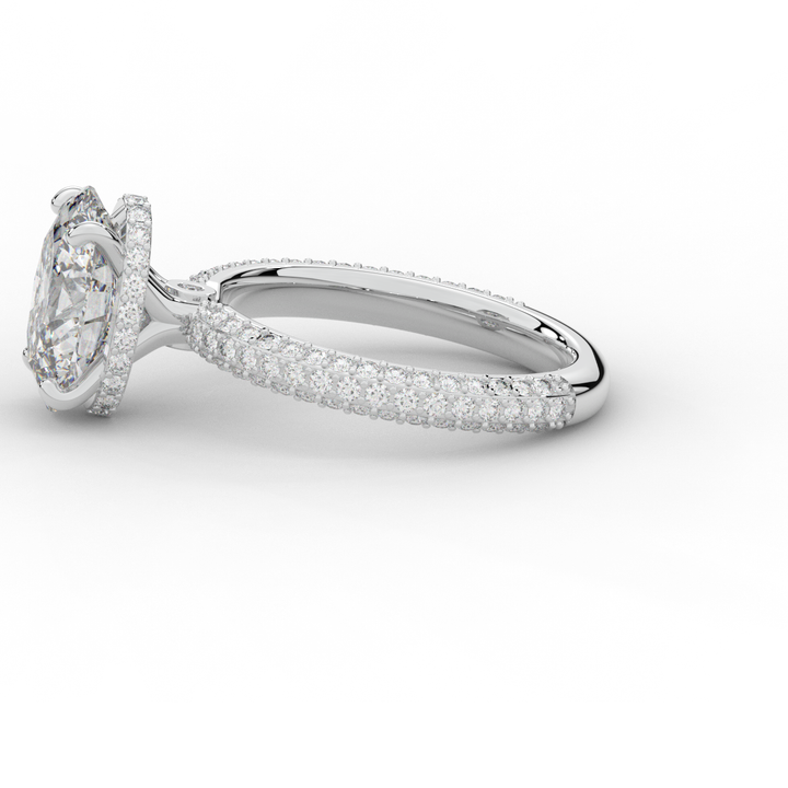 3.60CT.TW OVAL LAB DIAMOND SOLITAIRE ENGAGEMENT RING - Nazarelle