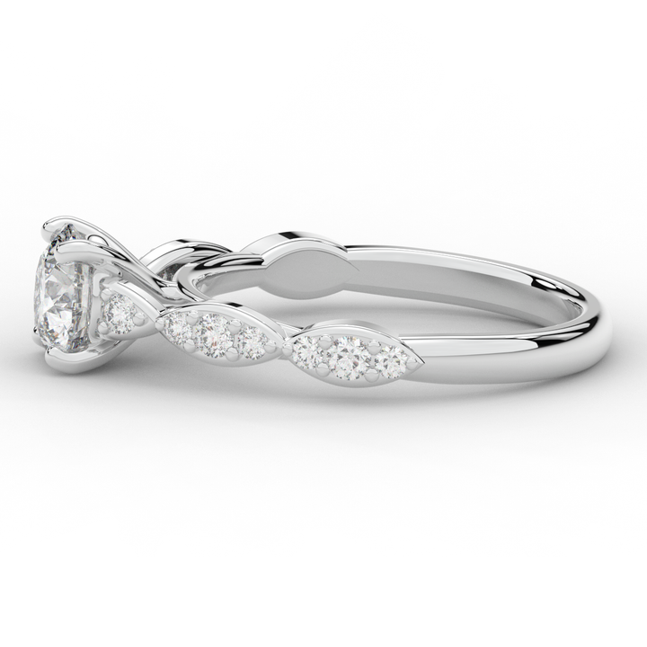 1.20CT.TW ROUND LAB DIAMOND SOLITAIRE ENGAGEMENT RING - Nazarelle