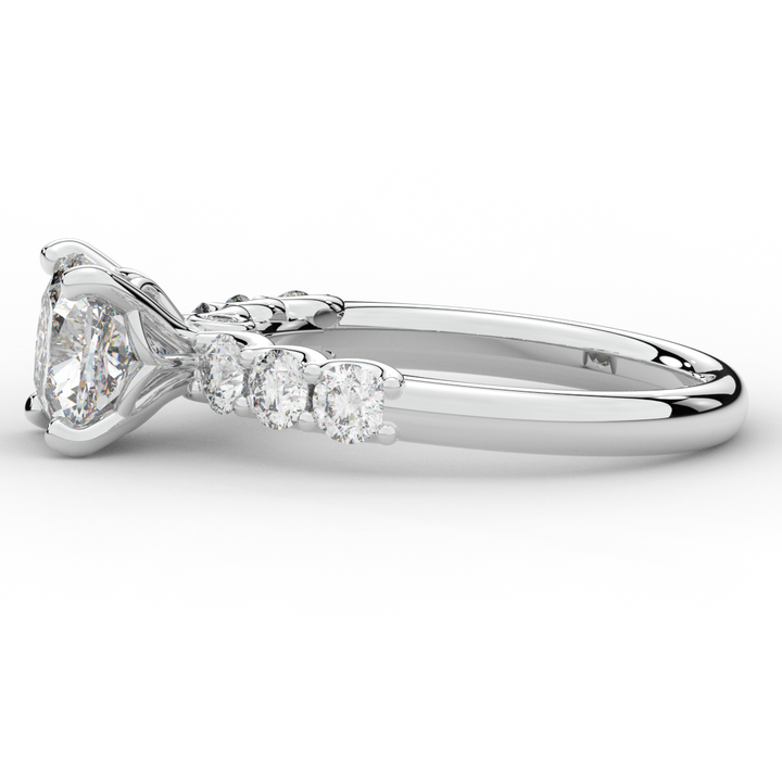 2.60CT.TW CUSHION LAB DIAMOND SOLITAIRE ENGAGEMENT RING - Nazarelle