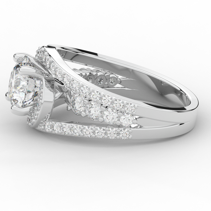 3.30CT.TW ROUND LAB DIAMOND ENGAGEMENT RING - Nazarelle