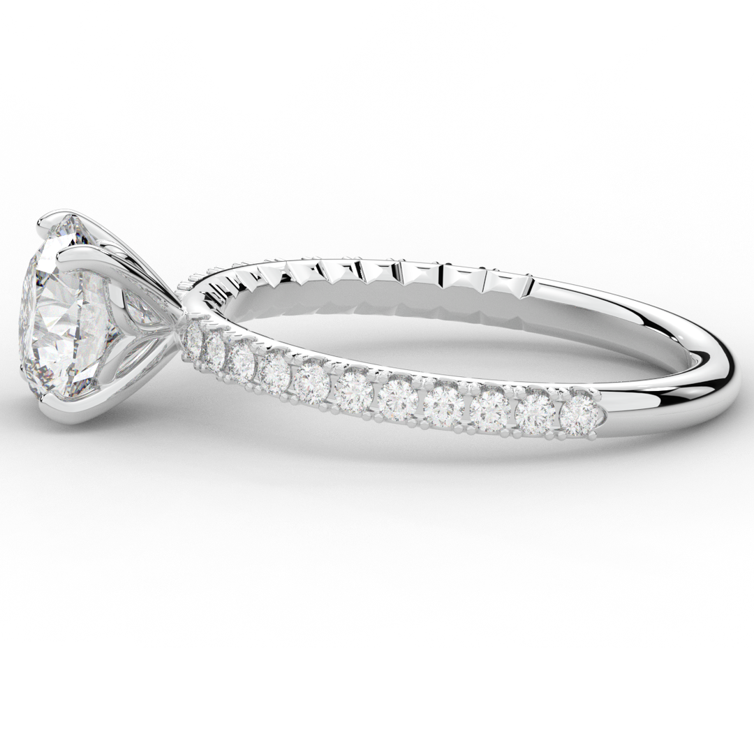 1.75CT.TW ROUND LAB DIAMOND SOLITAIRE ENGAGEMENT RING - Nazarelle