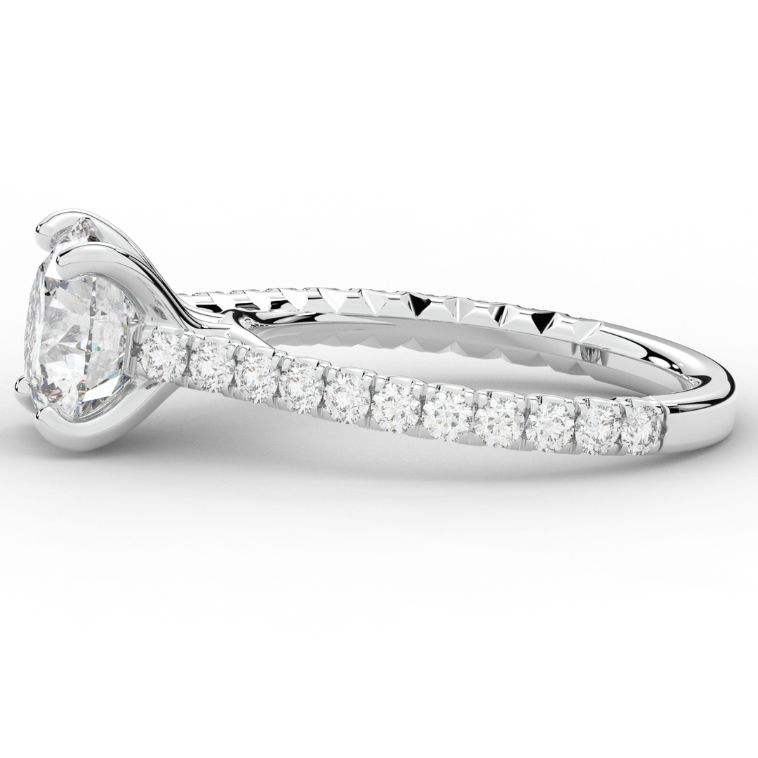 2.40CT.TW ROUND LAB DIAMOND ENGAGEMENT RING - Nazarelle