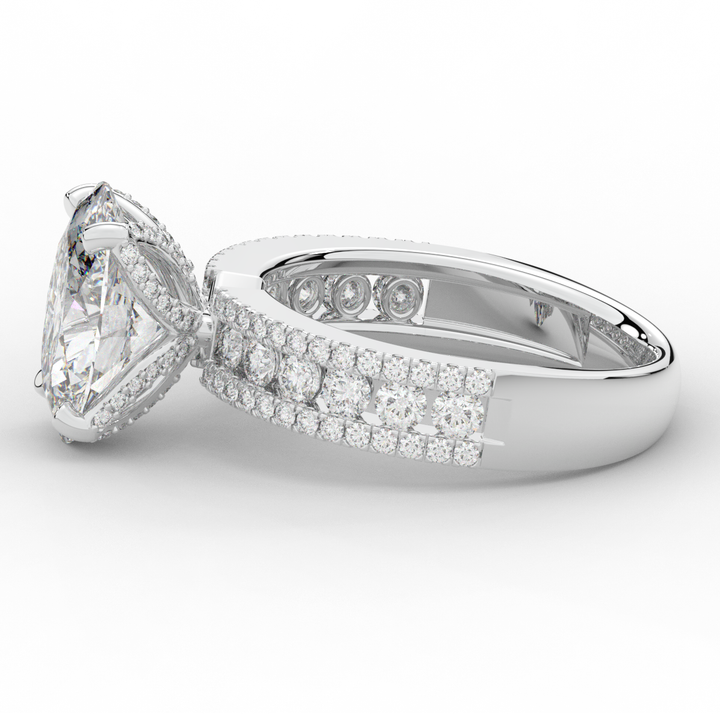 3.95CT.TW OVAL LAB DIAMOND SOLITAIRE ENGAGEMENT RING - Nazarelle
