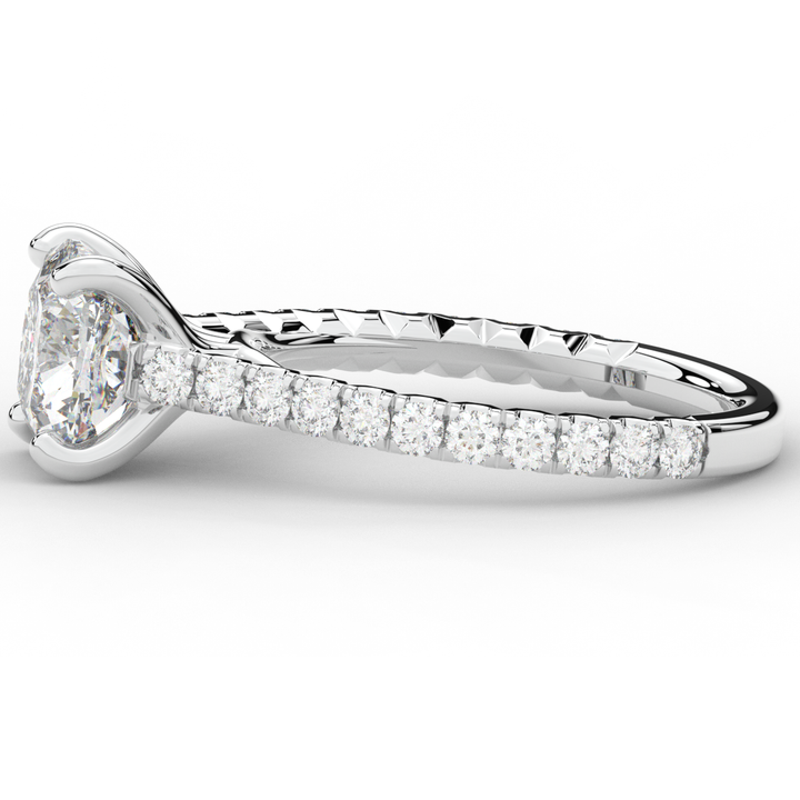 2.40CT.TW CUSHION LAB DIAMOND ENGAGEMENT RING - Nazarelle