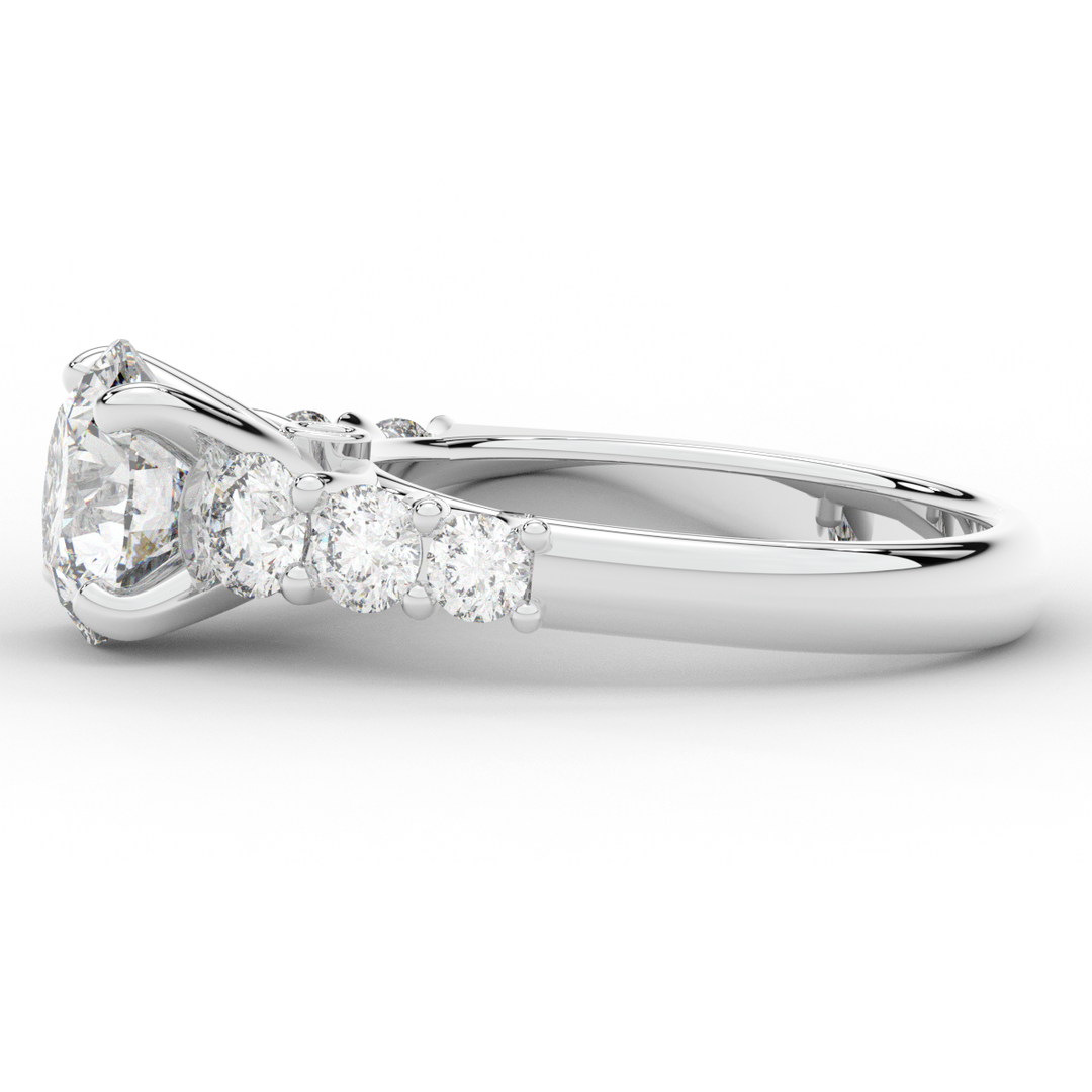 3.00CT.TW ROUND LAB DIAMOND  ENGAGEMENT RING - Nazarelle