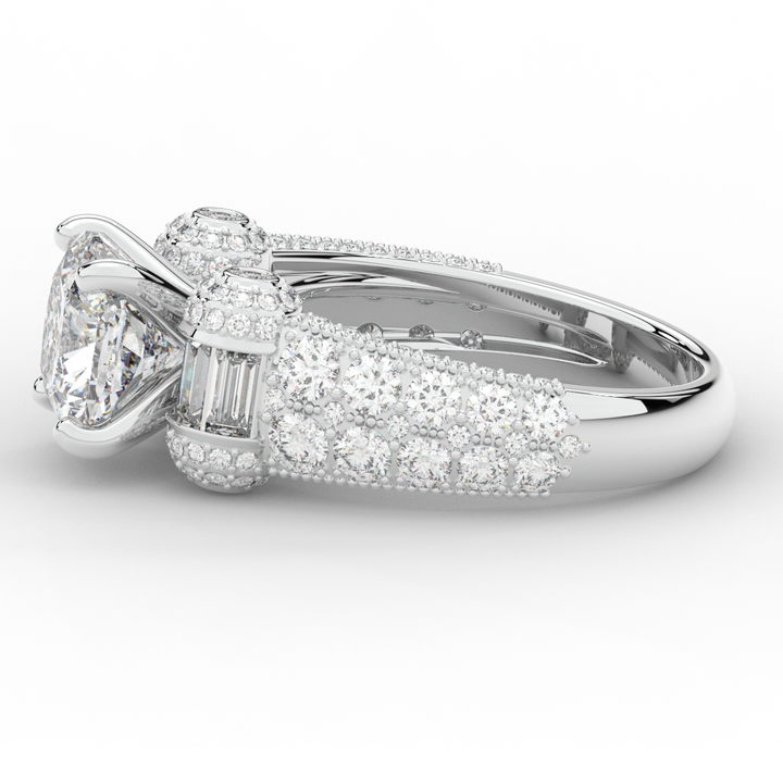 4.75CT.TW CUSHION LAB DIAMOND ENGAGEMENT RING - Nazarelle