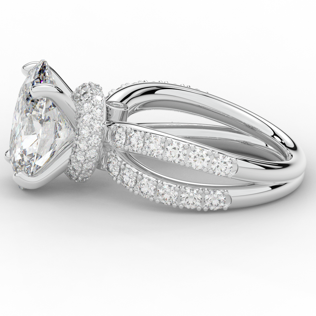 6.25CT.TW OVAL LAB DIAMOND ENGAGEMENT RING