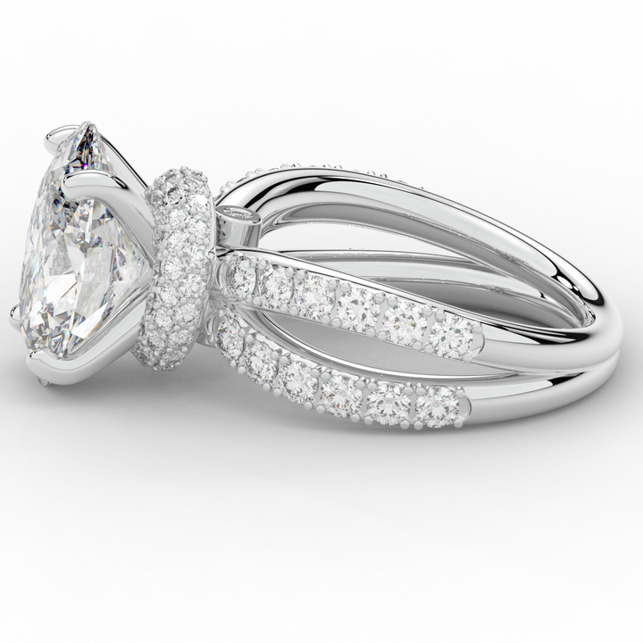 6.25CT.TW OVAL LAB DIAMOND ENGAGEMENT RING
