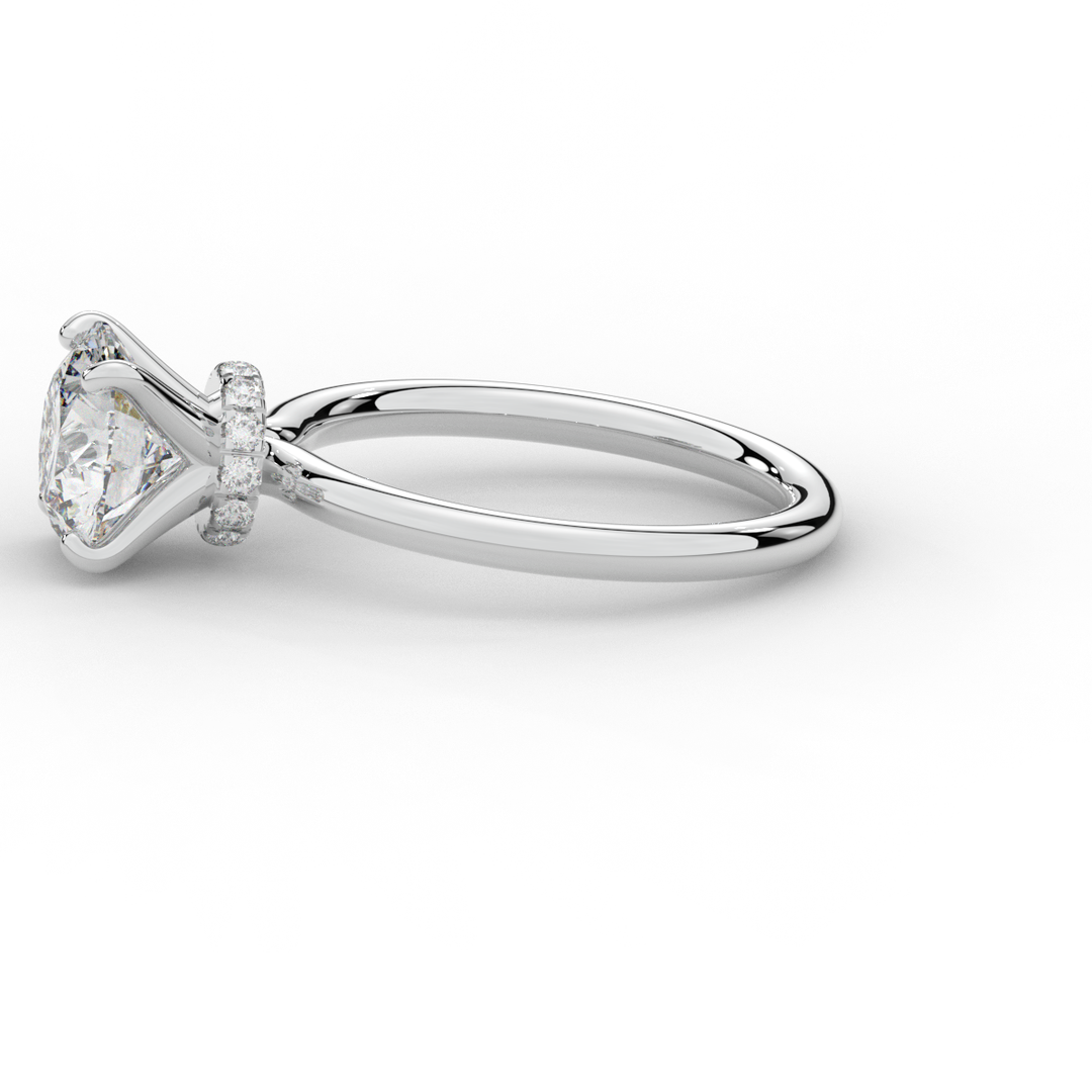 2.05CT.TW ROUND LAB DIAMOND SOLITAIRE ENGAGEMENT RING - Nazarelle