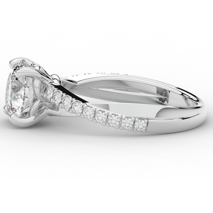 2.20CT.TW ROUND LAB DIAMOND TWISTBAND ENGAGEMENT RING
