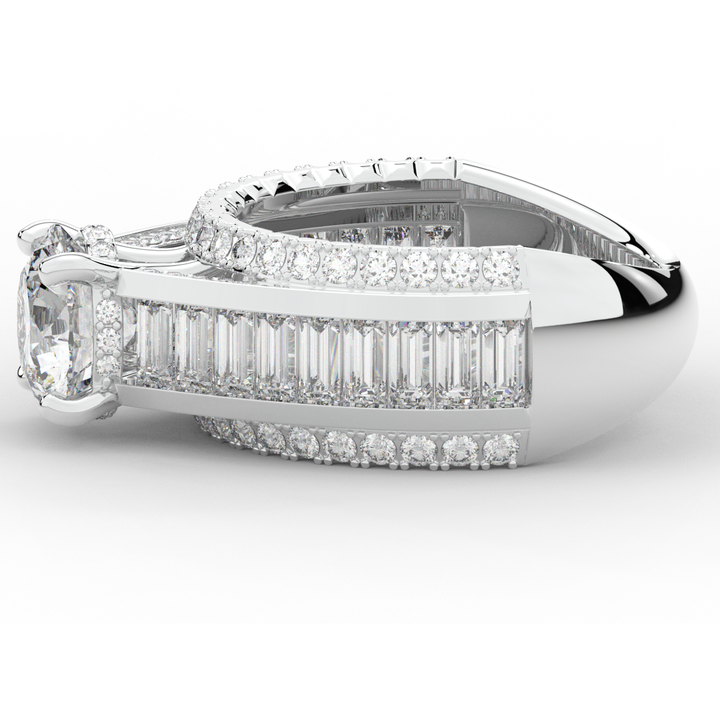 3.15CT.TW ROUND LAB DIAMOND ENGAGEMENT RING - Nazarelle