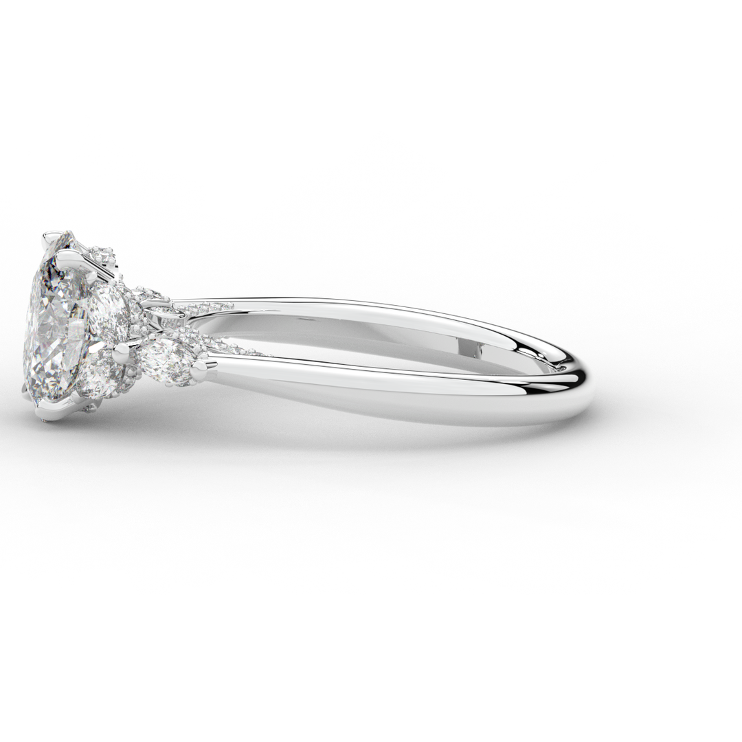 2.00CT.TW OVAL LAB DIAMOND ENGAGEMENT RING - Nazarelle