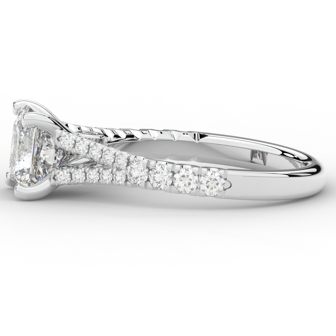 2.45CT.TW PRINCESS LAB DIAMOND ENGAGEMENT RING - Nazarelle
