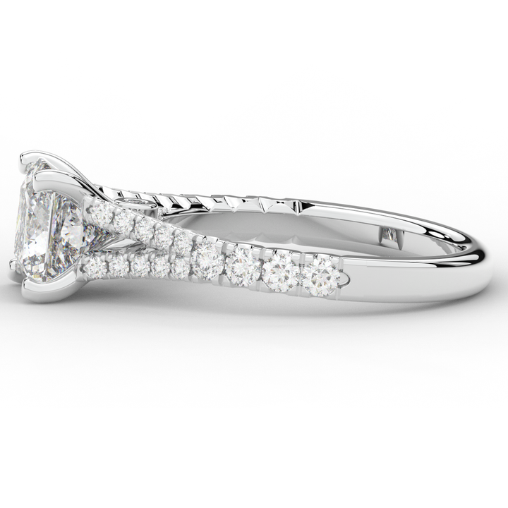 2.45CT.TW PRINCESS LAB DIAMOND ENGAGEMENT RING - Nazarelle