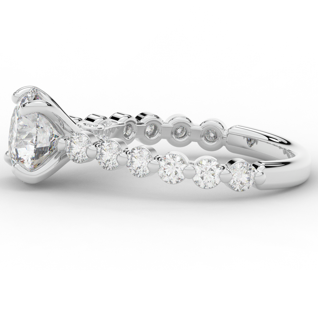 3.90CT.TW ROUND LAB DIAMOND ENGAGEMENT RING