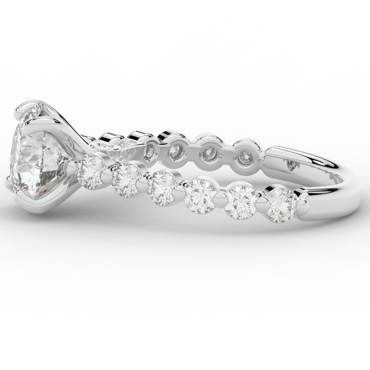 3.90CT.TW ROUND LAB DIAMOND ENGAGEMENT RING