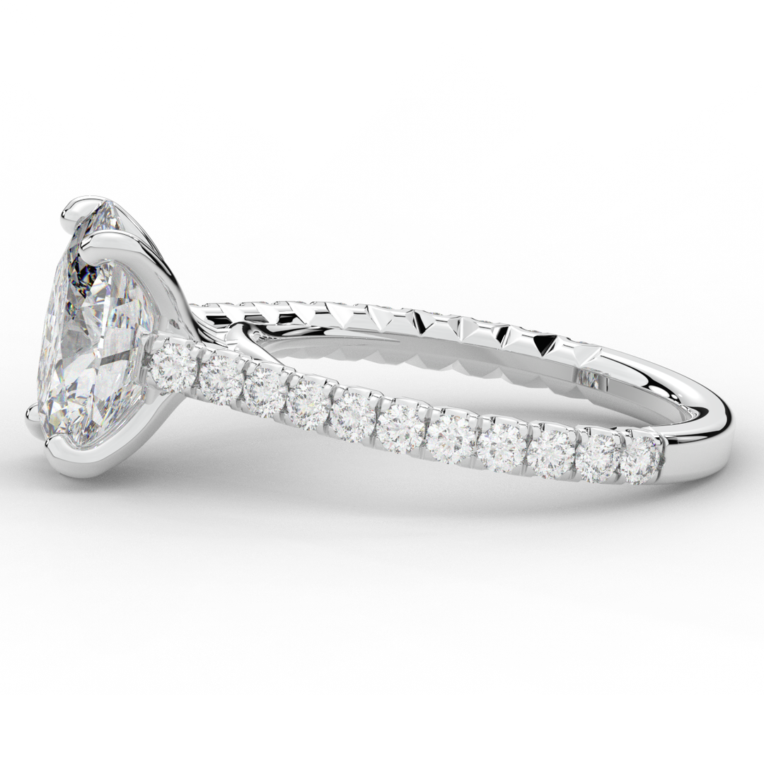 2.40CT.TW OVAL LAB DIAMOND ENGAGEMENT RING - Nazarelle