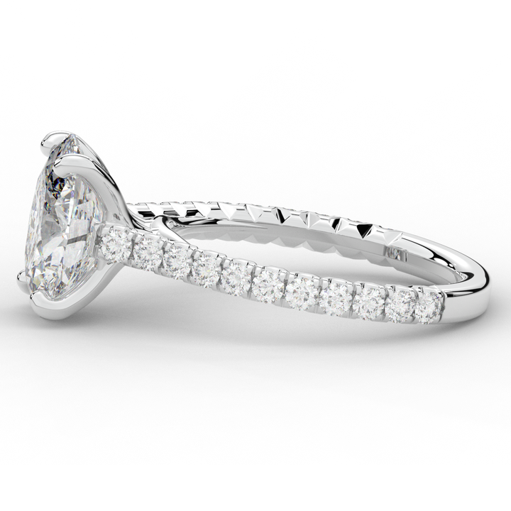 2.40CT.TW OVAL LAB DIAMOND ENGAGEMENT RING - Nazarelle