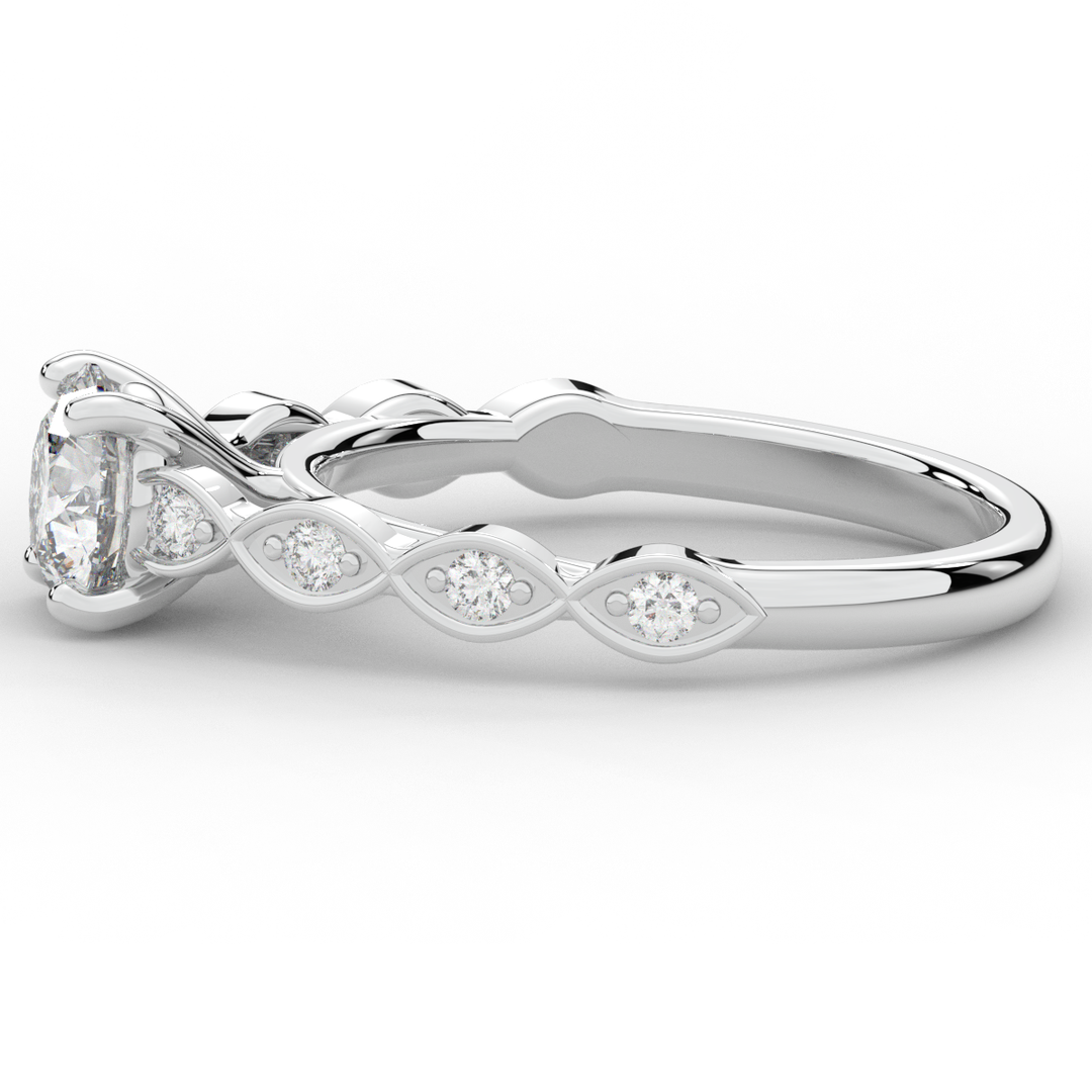 1.15CT.TW ROUND LAB DIAMOND SOLITAIRE ENGAGEMENT RING - Nazarelle