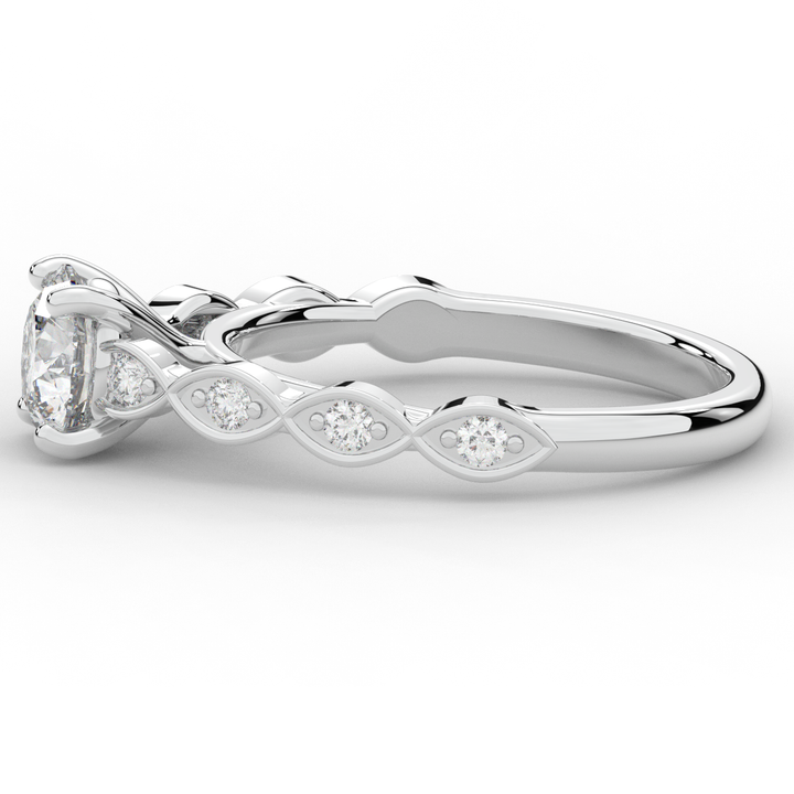 1.15CT.TW ROUND LAB DIAMOND SOLITAIRE ENGAGEMENT RING - Nazarelle