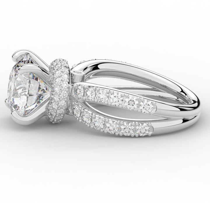 6.25CT.TW ROUND LAB DIAMOND ENGAGEMENT RING - Nazarelle
