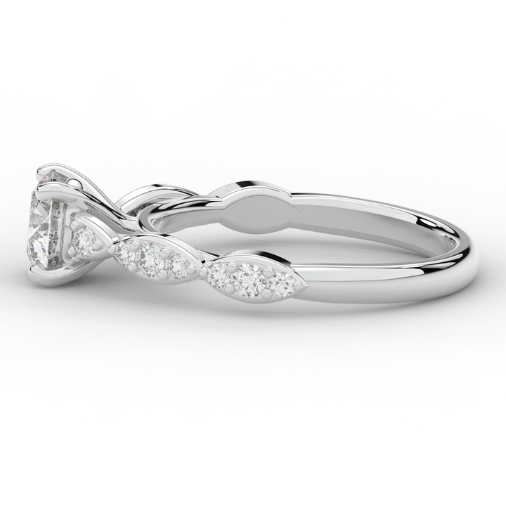 1.20CT.TW ROUND LAB DIAMOND SOLITAIRE ENGAGEMENT RING - Nazarelle