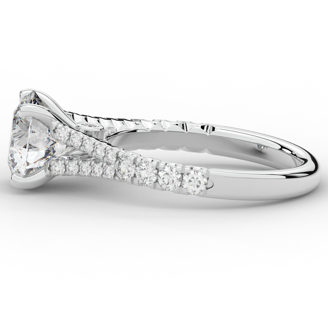 2.45CT.TW ROUND LAB DIAMOND ENGAGEMENT RING - Nazarelle