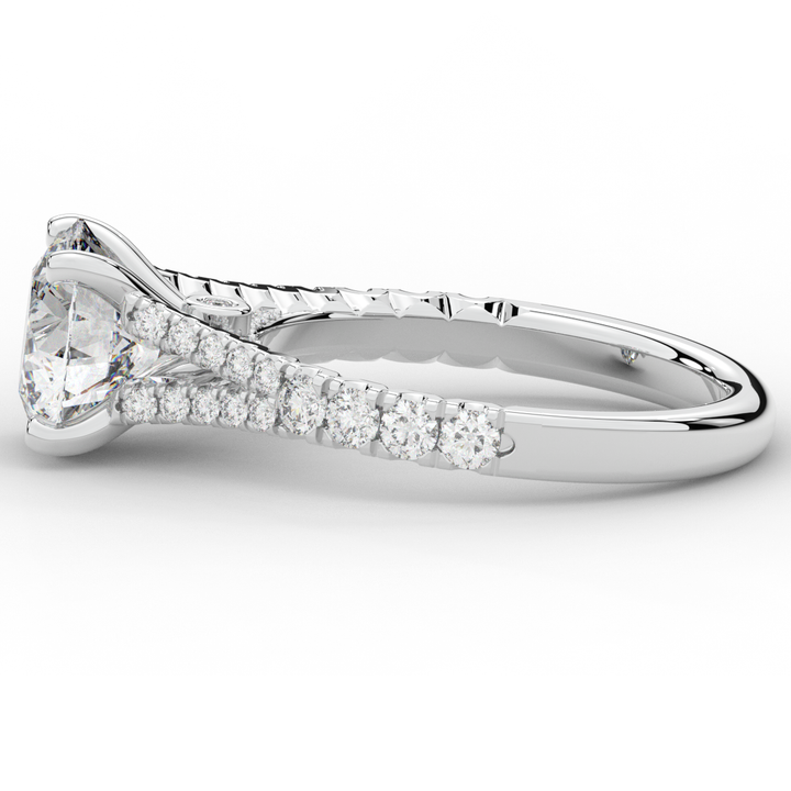 2.45CT.TW ROUND LAB DIAMOND ENGAGEMENT RING - Nazarelle