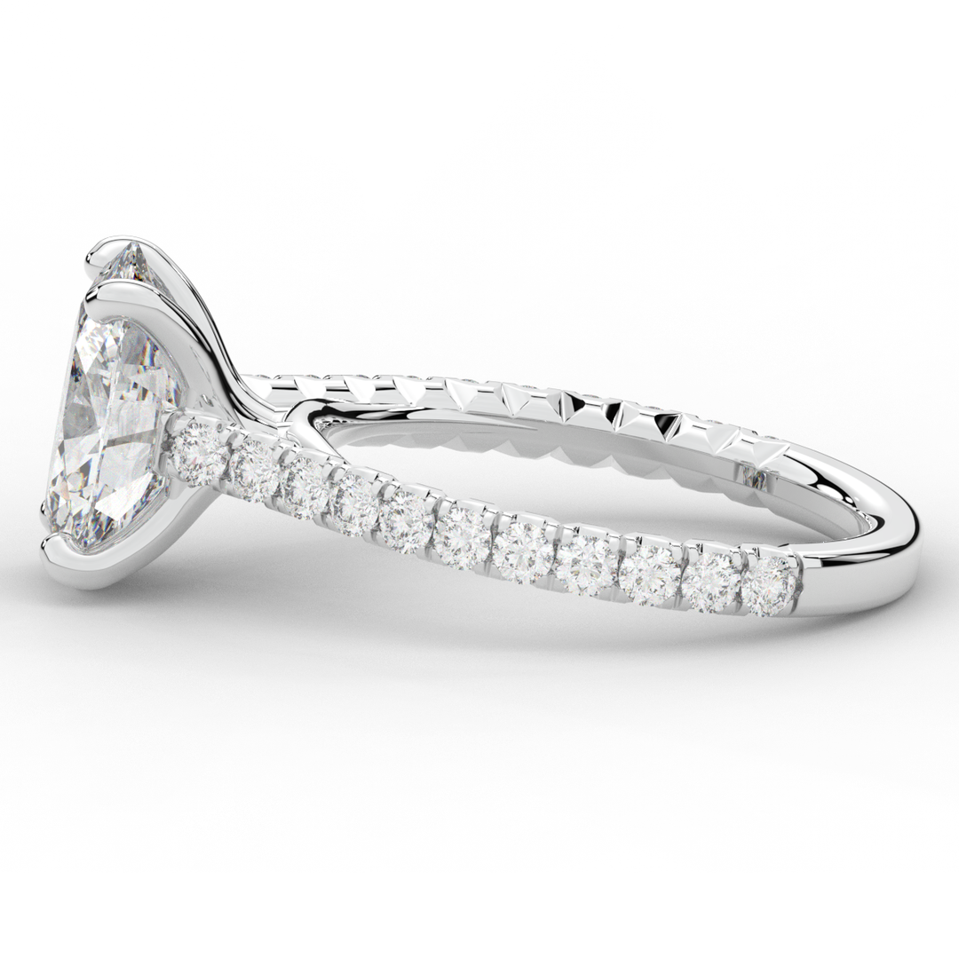 2.40CT.TW OVAL LAB DIAMOND ENGAGEMENT RING - Nazarelle