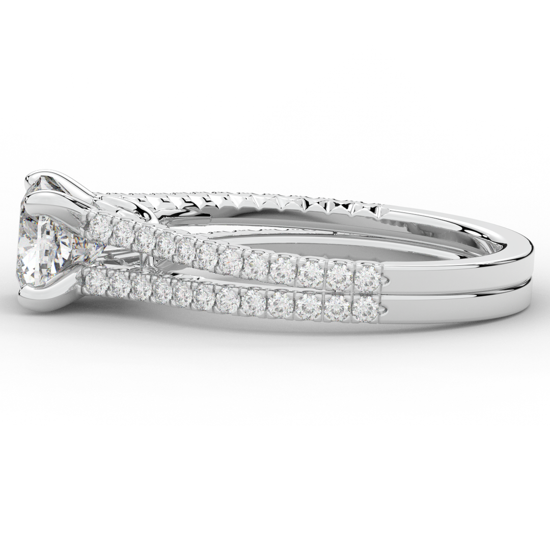 1.90CT.TW CUSHION LAB DIAMOND SOLITAIRE ENGAGEMENT RING - Nazarelle