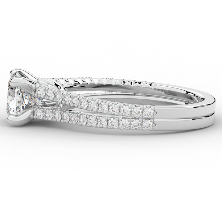 1.90CT.TW CUSHION LAB DIAMOND SOLITAIRE ENGAGEMENT RING - Nazarelle