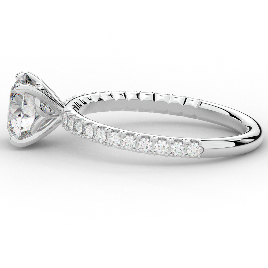1.75CT.TW ROUND LAB DIAMOND SOLITAIRE ENGAGEMENT RING - Nazarelle