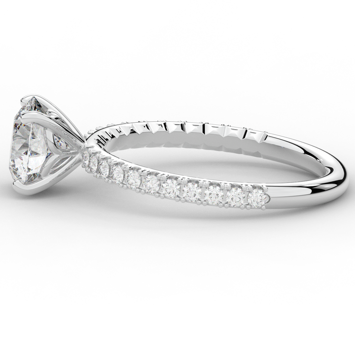 1.75CT.TW ROUND LAB DIAMOND SOLITAIRE ENGAGEMENT RING - Nazarelle