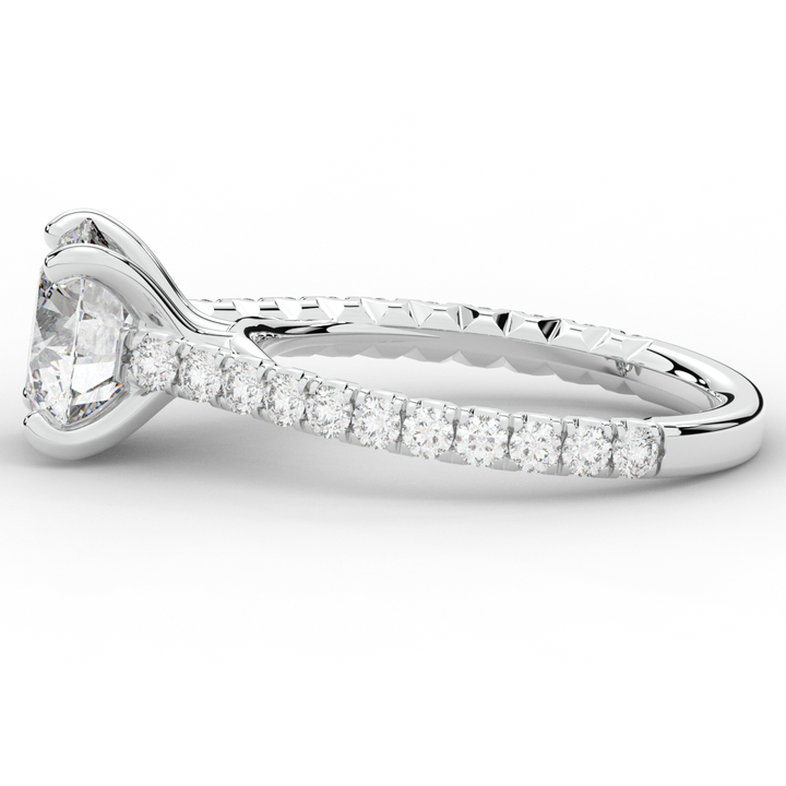 2.40CT.TW ROUND LAB DIAMOND ENGAGEMENT RING - Nazarelle