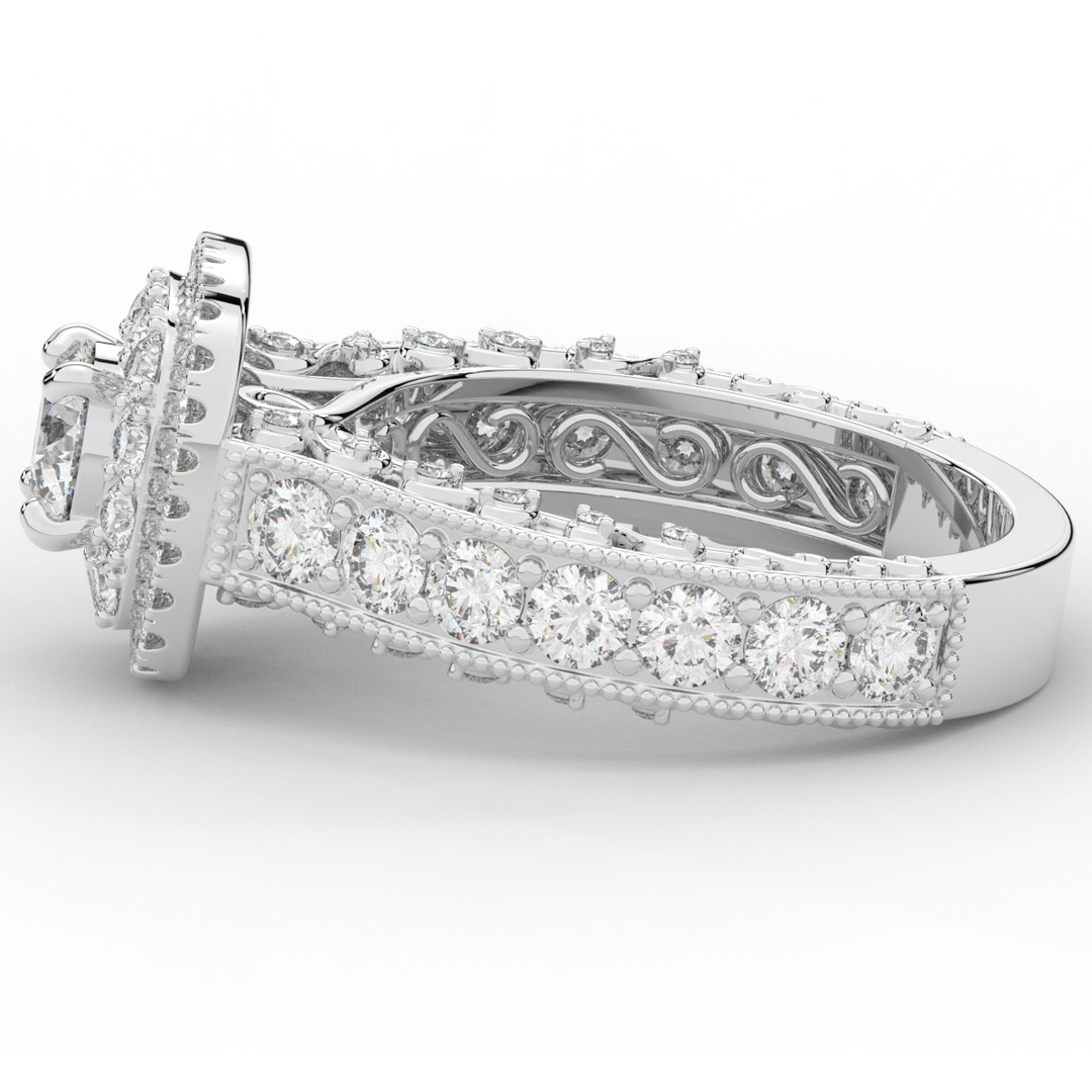 2.30CT.TW ROUND LAB DIAMOND ENGAGEMENT RING - Nazarelle