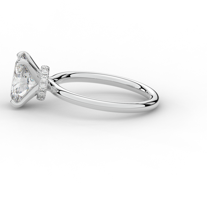 2.05CT.TW OVAL LAB DIAMOND SOLITAIRE ENGAGEMENT RING - Nazarelle