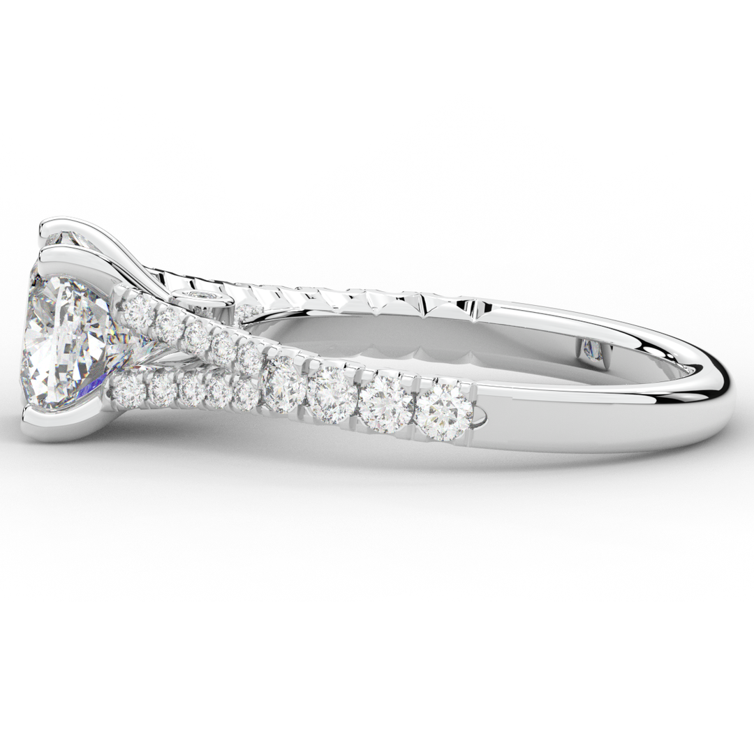2.45CT.TW CUSHION LAB DIAMOND ENGAGEMENT RING - Nazarelle