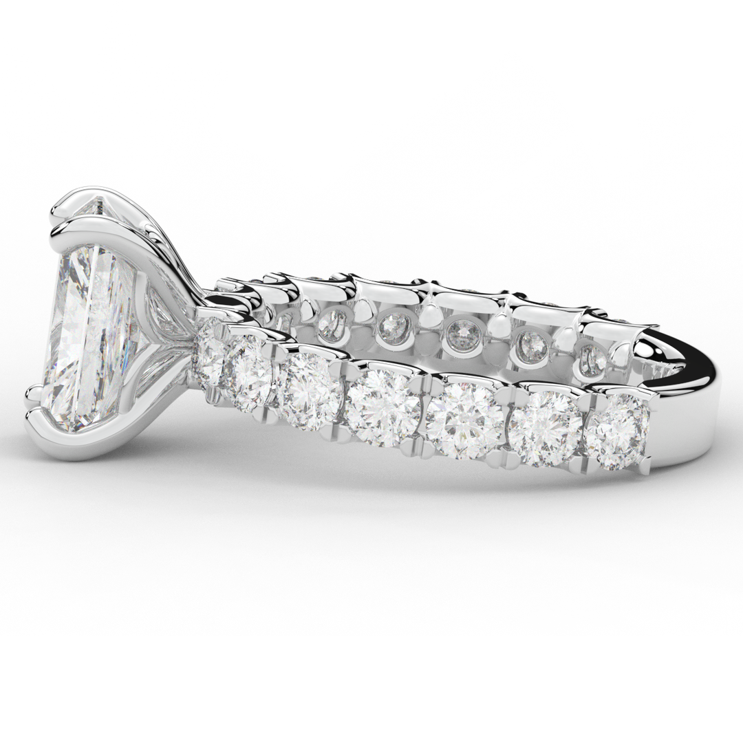 4.35CT.TW RADIANT LAB DIAMOND ENGAGEMENT RING - Nazarelle