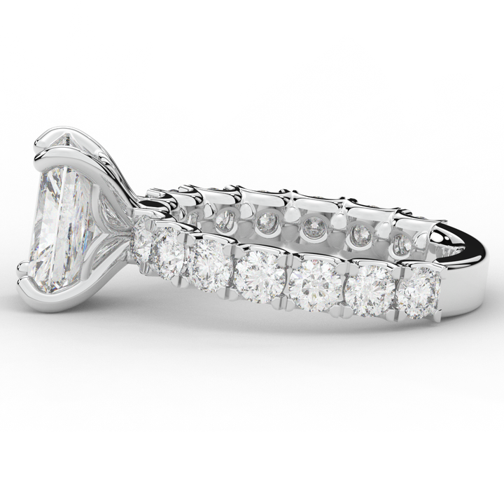 4.35CT.TW RADIANT LAB DIAMOND ENGAGEMENT RING - Nazarelle