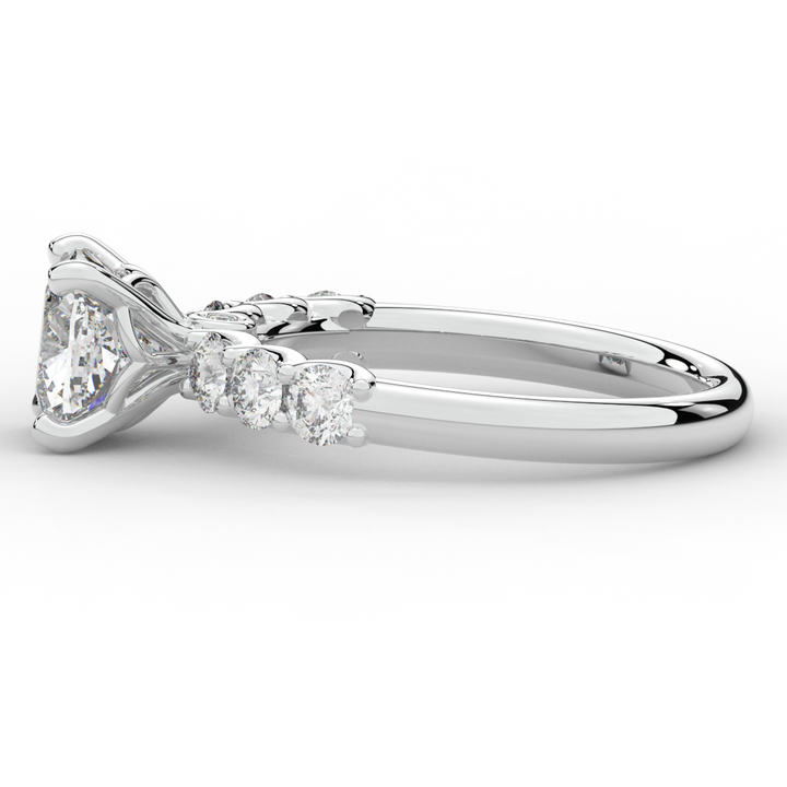 2.60CT.TW CUSHION LAB DIAMOND SOLITAIRE ENGAGEMENT RING - Nazarelle